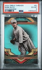 2024 TRIPLE THREADS AQUAMARINE #61 BABE RUTH 6/149 PSA 6