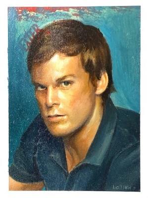 DEXTER COLOR PAINTED CHARLES HALL ARTIST RETURN SKETCH CARD BREYGENT 1/1 RARE !