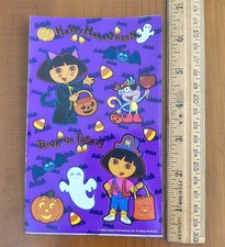 Vintage Sandylion Dora The Explorer Halloween Purple Sticker Sheet