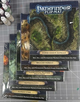 Pathfinder Flip-Mat - Bundle, Wilderness Themed,  5 Mats - Each 24'' x 30'' - NEW