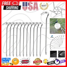 Aluminium Tent Stakes - 12-Pack of 7” Hexagon Pegs for Secure Grounding