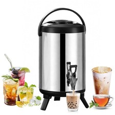 Insulated Beverage Dispenser 8L Stainless Steel Catering Urn with Tap