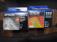 2027-28 Genuine Set Epson 252XL / 252 Ink WorkForce WF-3620 WF-7210 WF-7720 7620