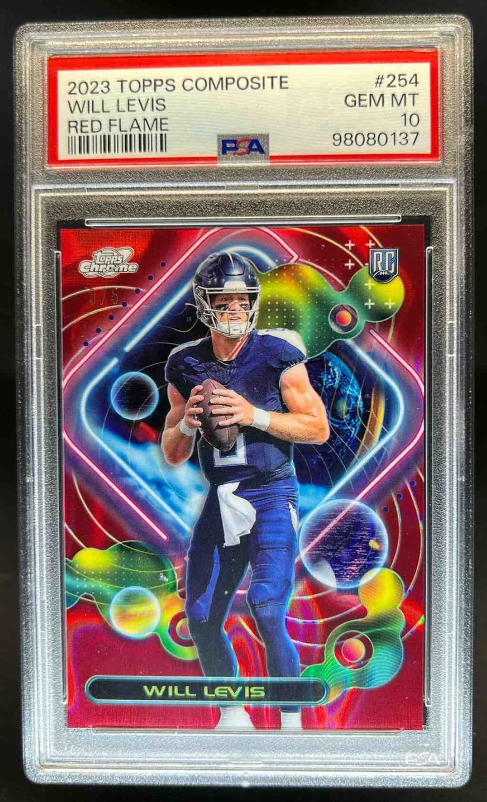 Will Levis Topps Composite #254 Red Flame