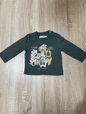 Boboli Long Sleeve Dark Green Doggy Tshirt Size 12 Months Good Condition