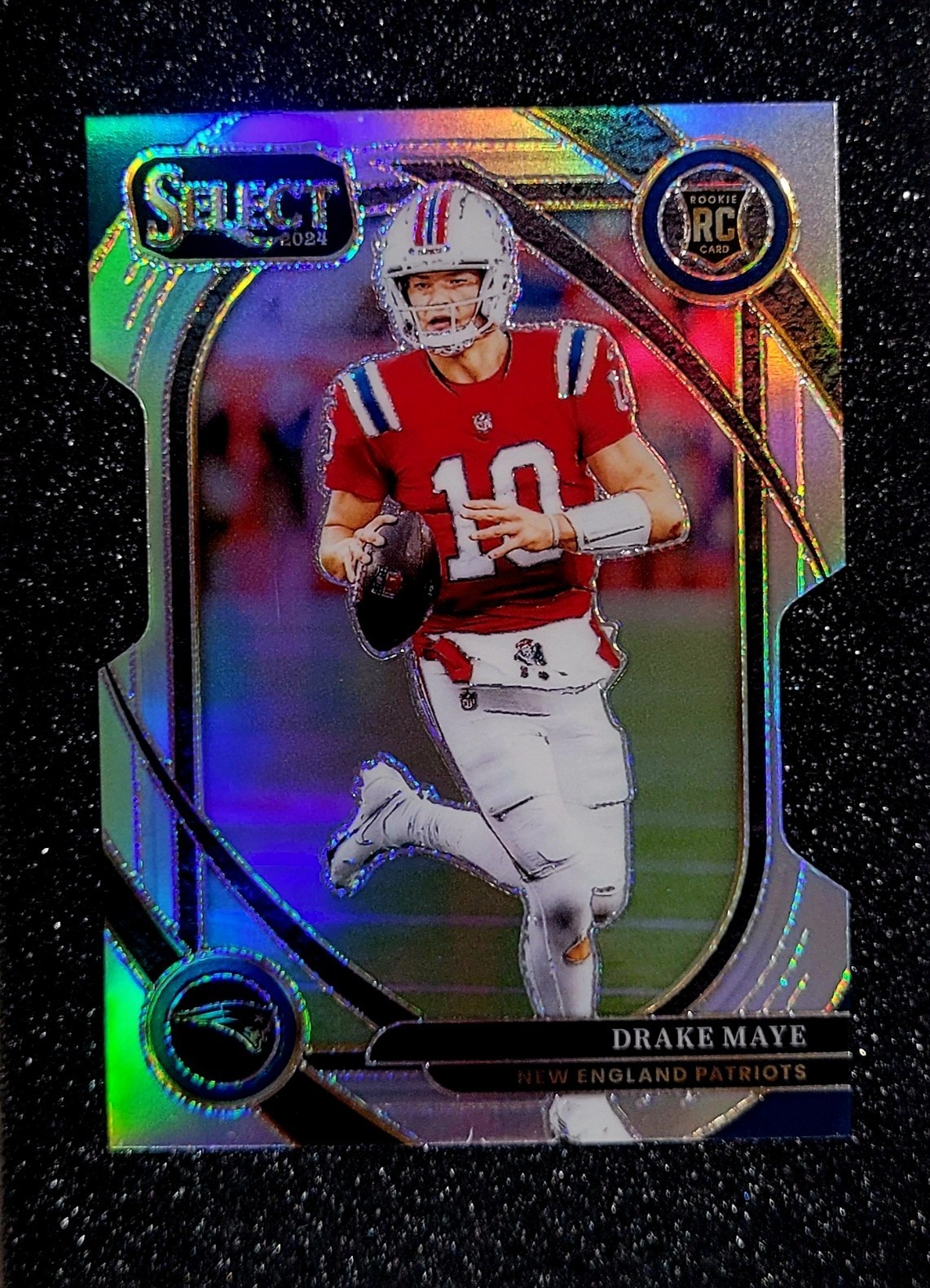 2024 Panini Select - Drake Maye RC #218 Silver Prizm Die-Cut Club Level