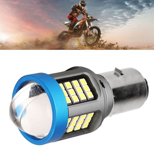 BA20D LED Motorcycle Headlight Bulb White High Brightness Wide View Motorbike - Picture 3 of 12