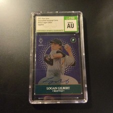 2021 Onyx Gems - Uncirculated Autographs Logan Gilbert #OGLG Sapphire /100 (AU,