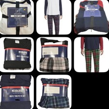 George Men's Raglan Or Mission Ridge Thermal Top/fleece Pant PJ Set XL, 2XL