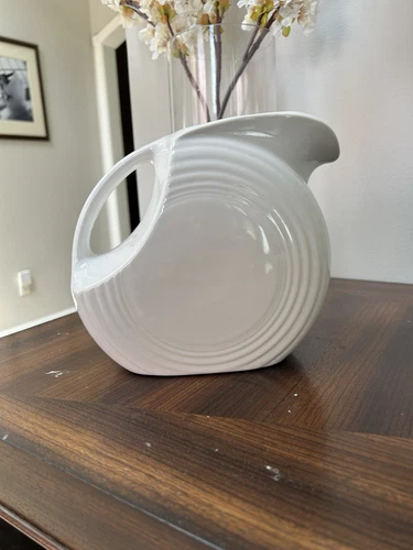 Fiestaware White Water Disc Pitcher Fiesta Homer Laughlin HLC - Vintage USA