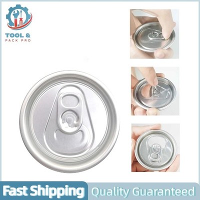 100PCS Food Grade Aluminum Ring Pull Lid Beverage Juice Cans Easy Open Ends
