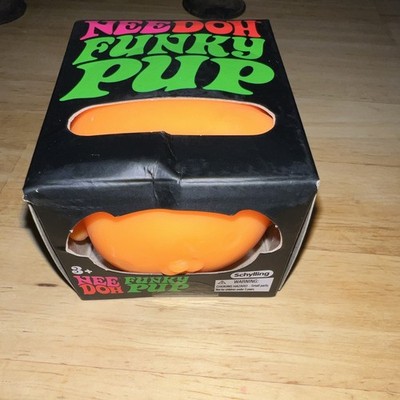 Schylling NeeDoh Funky Pup Tactile Squeeze Toy Orange Ages 3+ 25363HY