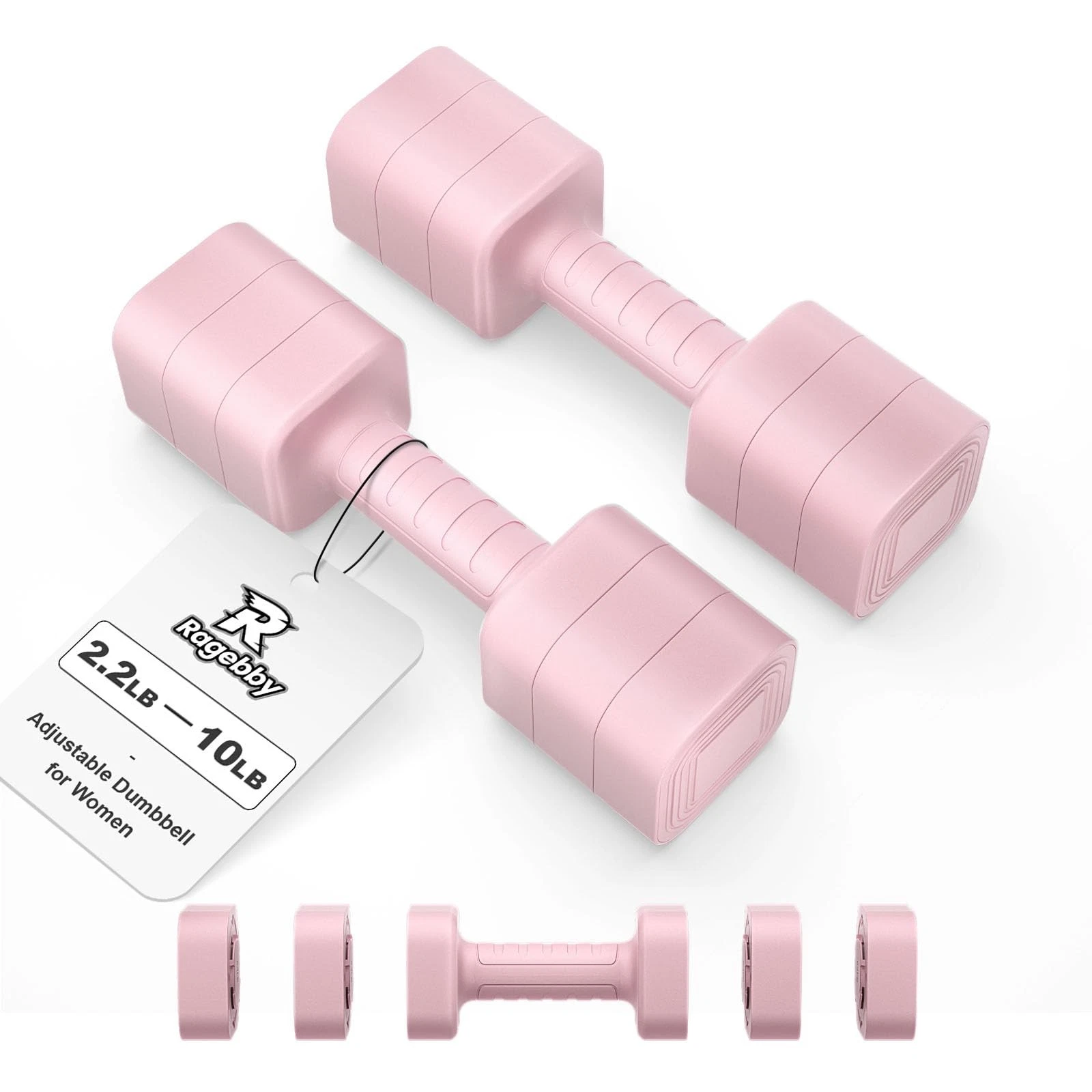 Adjustable Dumbbell Set of 2, 10LBS/20LBS/30LBS Adjustable Weight Set, Anti-s...