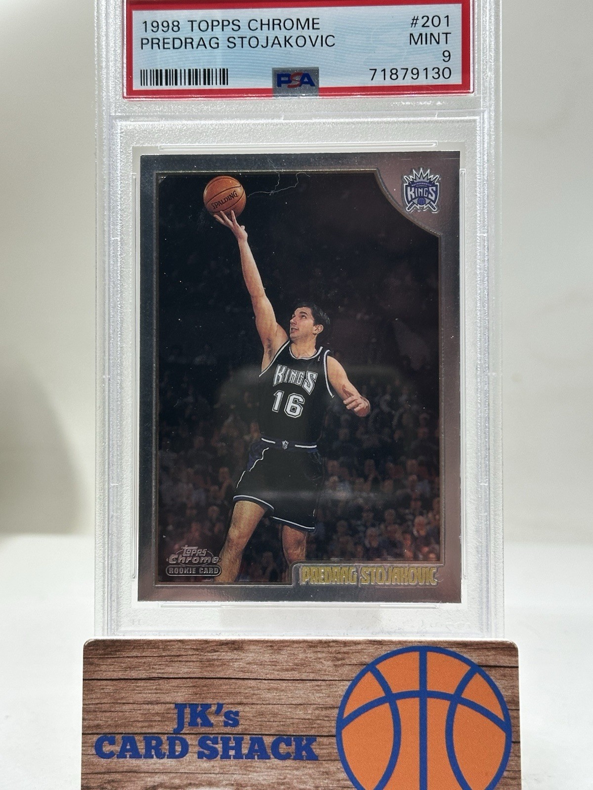 1998-99 Topps Chrome Predrag Stojakovic RC #201 PSA 9 Sacramento Kings