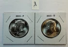 2015 P & D UNC Clad Kennedy Half Dollar Set in CB Flips -Free Shipping - A2