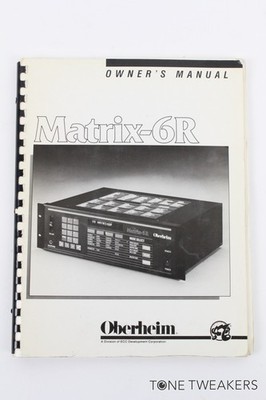 Oberheim Matrix-6R Owners Manual VINTAGE SYNTH DEALER