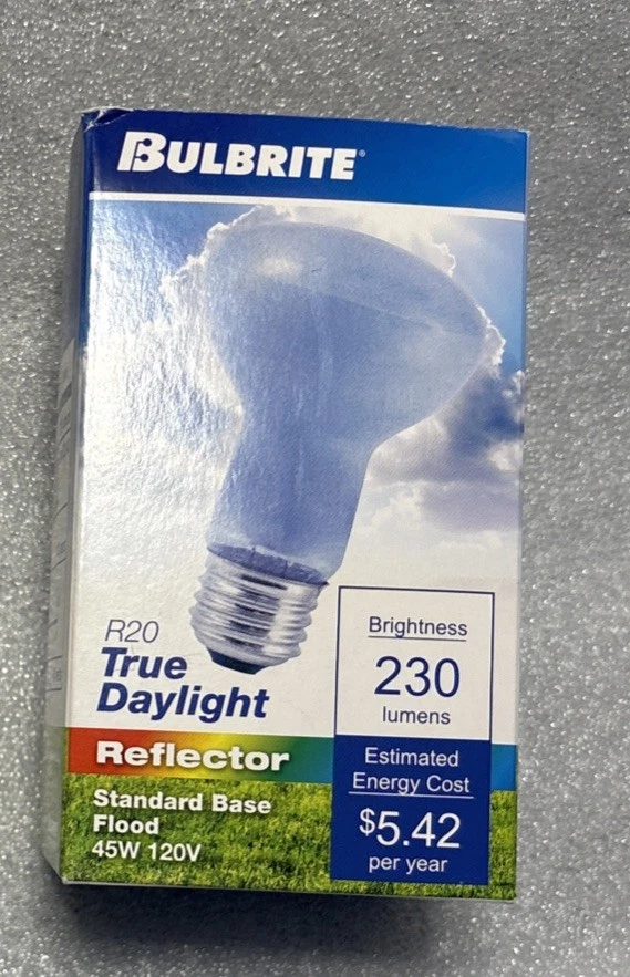 Bulbrite 45R20FL/RL 45W R20 True Daylight 2-1/2” Reflector Bulb *NEW - Image 4 of 4