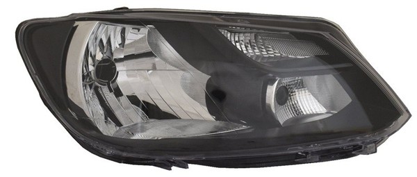 Vorderes Scheinwerferglas FüR Volkswagen Caddy 2010-2015 Schwarz Rot Rechts-image