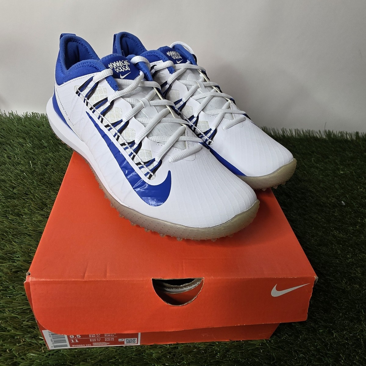 Duke PE Mens 9.5 Nike Alpha Huarache 7 Pro Turf Lacrosse Shoes