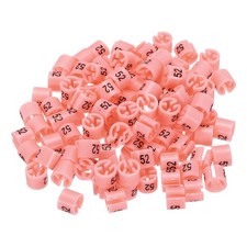 100 Pack Clothes Hanger Marker Number 52 Size Tag Fit 3mm Rod Pink