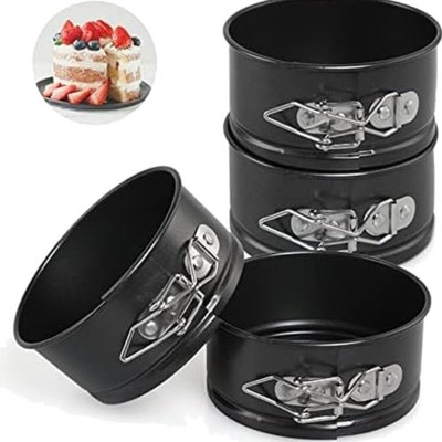 Klein Springform Set 4 Stück 10cm runde Antihaft Backformen mit abnehmbaren B...
