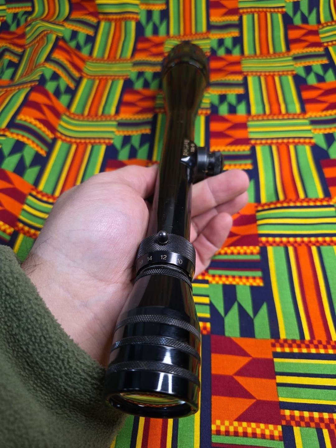 VINTAGE REDFIELD 6-18X ACCU-RANGE 600 GLOSS RIFLE SCOPE WITH AO TARGET RETICLE 