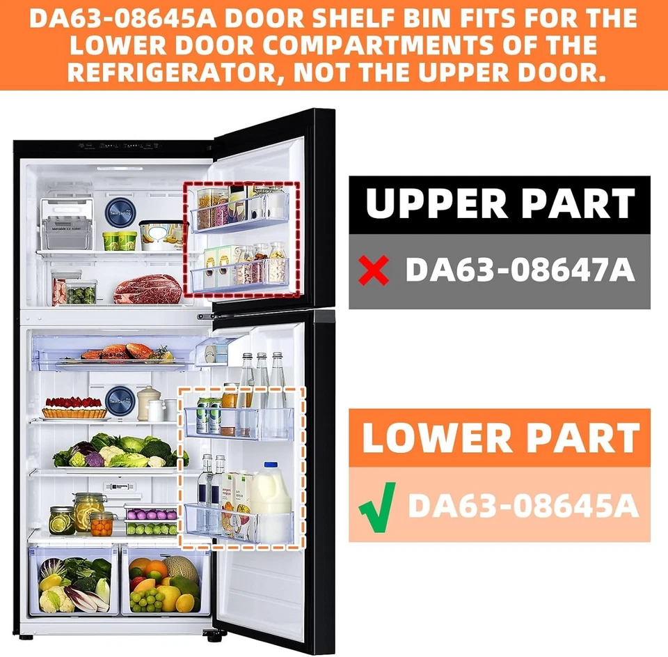 RT18M6215SR Estante Puerta Para Samsung Repuesto Puerta Nevera DA63-08645A 24i Foto 4 de 4