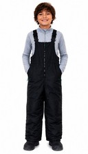 Champion Kids Snow Bib Overalls Black Insulated Ski Snowboard Winter Pants 8-10