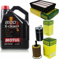 Inspektionspaket 5L Motul 8100 X-Clean+ 5W-30 FüR Mitsubishi Outlander II 2.0