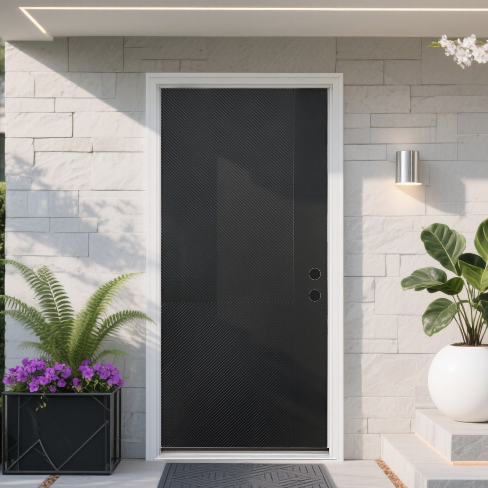 36x80 Fiberglass Entry Door LH Inswing with Vinyl Frame and 4-9/16 Jamb