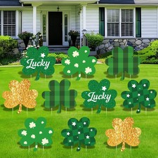 10 Pcs St Patrick's Day Decorations Outdoor, St Patricks Day Decorations Yard...