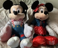 DISNEY STORE VALENTINE MICKEY MOUSE  MINNIE MOUSE PLUSH -NWT- 2021- 16"