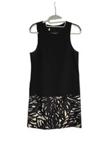anthropologie 4 Collective 4C Shift Dress Black Floral Sz 6 Preppy Office Staple