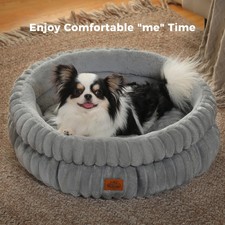 Dog Bed for Medium Dog Cozy Cat Bed for Indoor Cats Washable Round Pet Bed House
