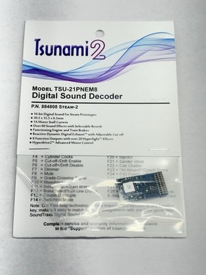 HO SCALE Soundtraxx 884808 Tsunami2 TSU-21PNEM8 Digital Sound Decoder Steam-2