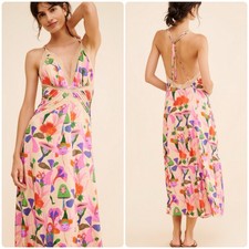 Farm Rio Dress NWT Sand Fairies Slip Midi Dress in Small