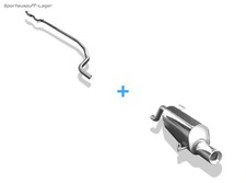 FOX Edelstahl Racing-Auspuffanlage ab Kat Opel Corsa E 90mm rund eingerollt