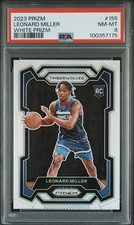 2023 Prizm Leonard Miller White Prizm 165/175 #156 (RC) PSA 8