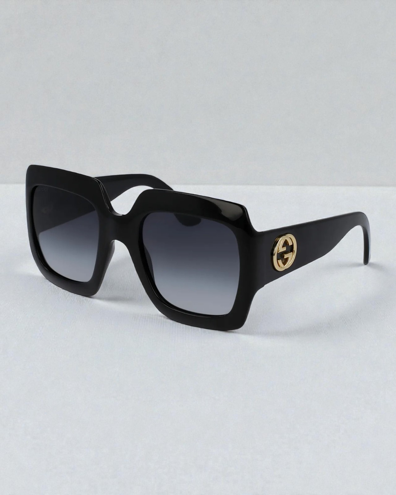 Gucci GG0083S Women's Oversized Square Black Frame Sunglasses Ships FAST