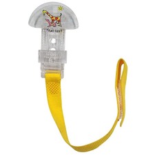 MAM Vintage Pacifier Clip Yellow Giraffe Real Love Clear Plastic John Lennon Y2K