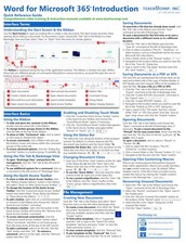 Word for Microsoft 365 Introduction Quick Reference Training Tutorial Guide Che