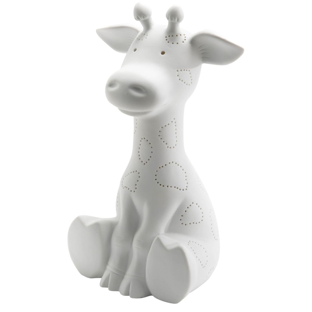 Lampe à poser Girafe en porcelaine blanche luminaire décoration animaux