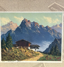J.K. Straus Wood Jig-Saw Picture Puzzle MOUNTAIN RETREAT 300 Pcs Wooden COMPLETE