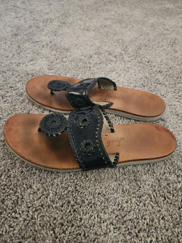 JACK ROGERS Women's Thong Sandals Navy Blue Flip Flops Size 8.5M - Picture 4 of 10