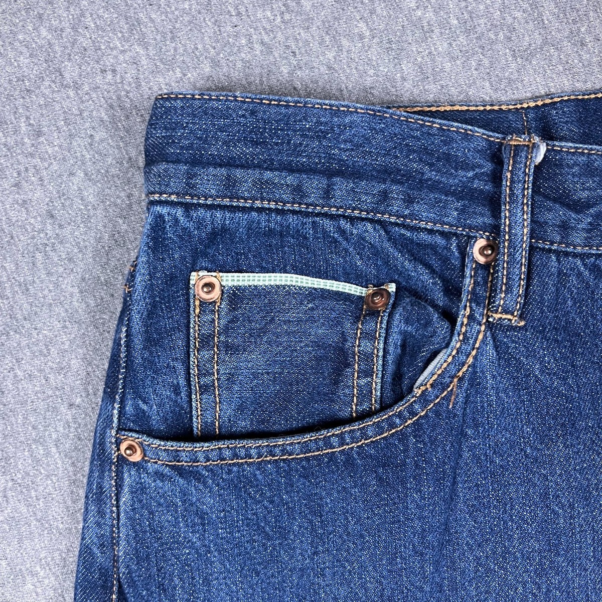 Taylor Stitch Selvedge Jeans Mens 33x32 Slim Fit Button Fly