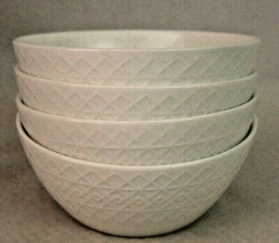 Mikasa Jenna White Bone China Small 4 1/2'' Fruit Bowls Set of Four New