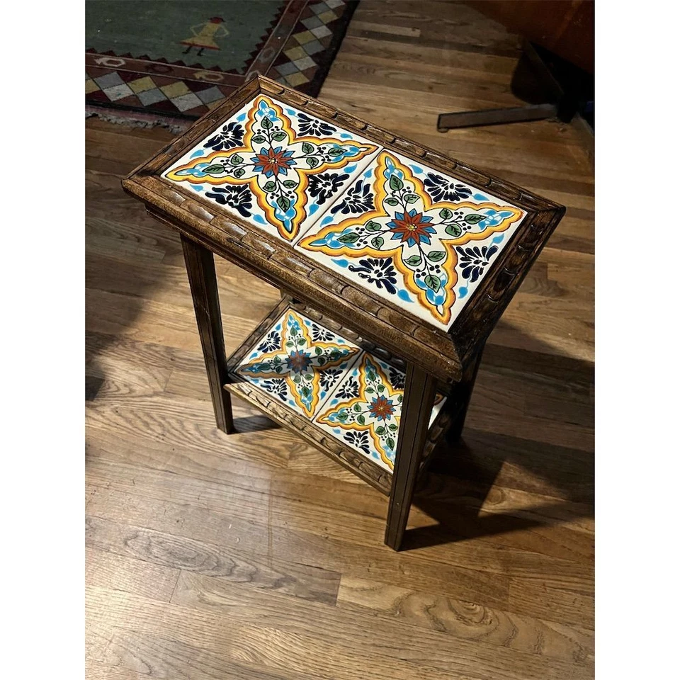 Fornature Designs Talavera瓷砖桌艺术装饰马赛克多色  — 第 3/4 张图片