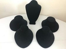 Velveteen Necklace Display Stand Set   5-Piece Jewelry Busts