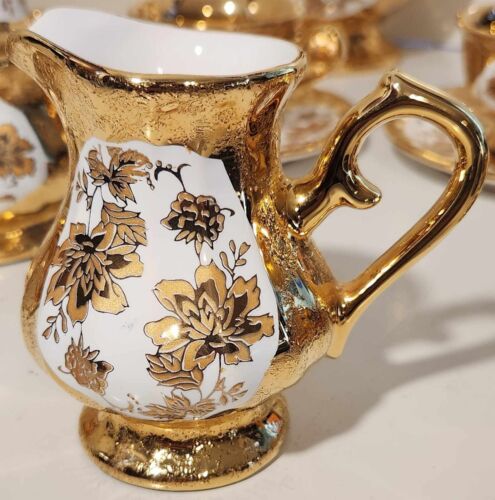 Juego de té/café Neiman Marcus Estel porcelana chapada en oro - Imagen 11 de 19