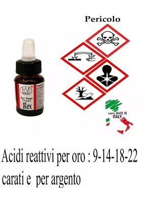 TEST ORO 18 KT SAGGIO METALLI PREZIOSI PIETRA PARAGONE